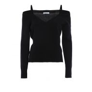 Dondup Lace detail wool cashmere sweater