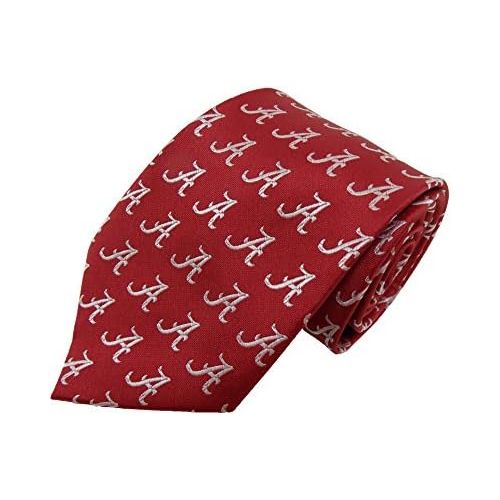  Donegal Bay NCAA Alabama Crimson Tide Repeating Primary Necktie, One Size, Crimson