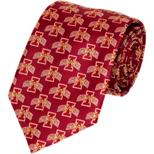  Donegal Bay NCAA Mens Iowa State Cyclones State Repeating Necktie, Cardinal/Gold