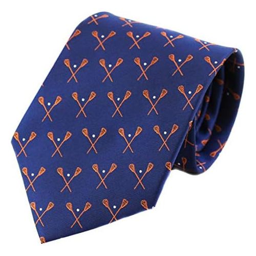  Donegal Bay NCAA Mens Syracuse Orange Lacrosse Necktie, Blue/Orange