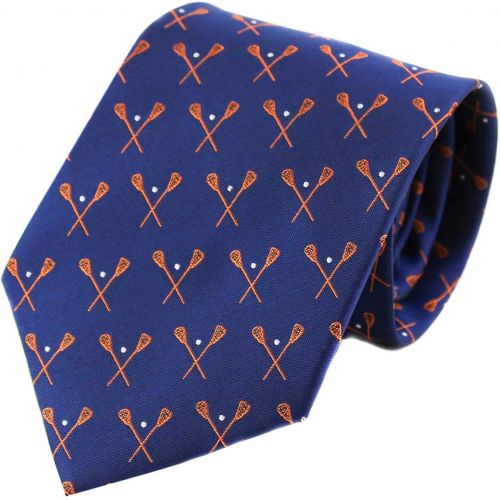  Donegal Bay NCAA Mens Syracuse Orange Lacrosse Necktie, Blue/Orange