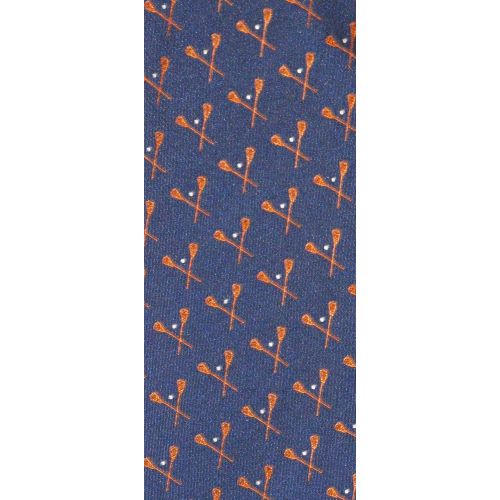  Donegal Bay NCAA Mens Syracuse Orange Lacrosse Necktie, Blue/Orange