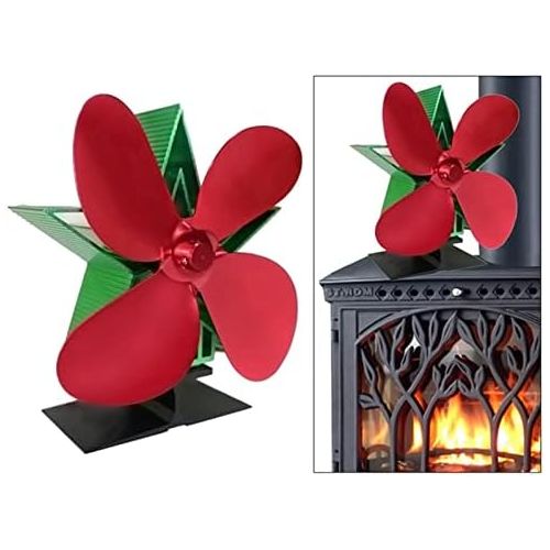  Donewhpn Fireplace stove fans( 4 fans), automatic rotating fans, efficient heat dissipation, wood burning stove fans, large open fire Fireplace fans, self powered overheat protection, qui