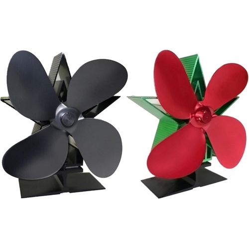  Donewhpn Fireplace stove fans( 4 fans), automatic rotating fans, efficient heat dissipation, wood burning stove fans, large open fire Fireplace fans, self powered overheat protection, qui