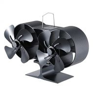 Donewhpn Mini Hot Household Fireplace Stove Fan ( 10 Fans), Automatic Rotating Fan, Efficient Heat Dissipation, Wood burning Stove Fan, Large Open Flame Fireplace Fan, Self powered Overhe