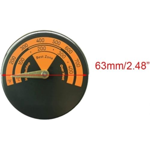  Donewhpn Magnetic Top Thermometer Wood Stove Thermometer Furnace Thermometer Furnace Smoke Tube Thermometer To Avoid Overheating And Damage To The Furnace Fan Magnetic Wood Stove Thermomete