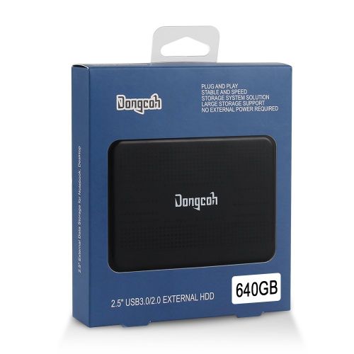  DongCoh Dongcoh 2.5 External Hard Drive 640gb with USB3.0 Data Storage External HDD for NotebookDesktopXbox One