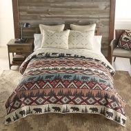 Donna Sharp King Bedding Set - 3 Piece - Bear Totem Lodge Quilt Set with King Quilt and Two King Pillow Shams - Machine Washable