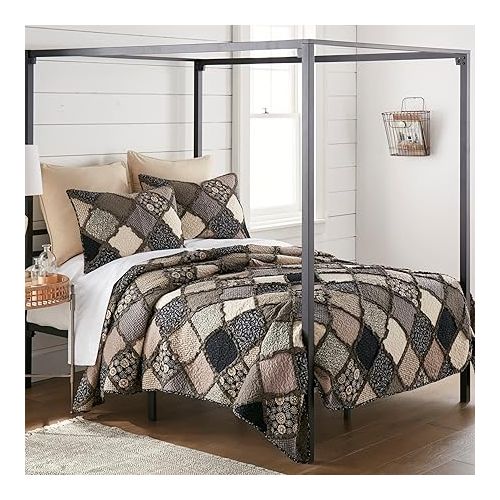  Donna Sharp King Bedding Set - 3 Piece - Lexington Contemporary Quilt Set with King Quilt and Two King Pillow Shams - Machine Washable