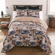 Donna Sharp Queen Bedding Set - 3 Piece - Kila Lodge Quilt Set with Queen Quilt and Standard Pillow Shams - Machine Washable