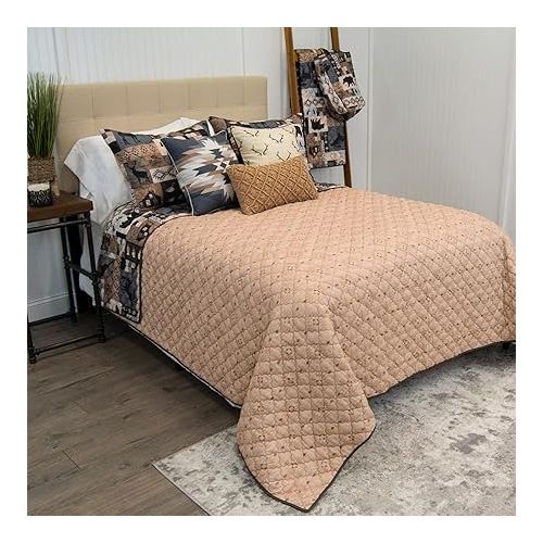  Donna Sharp Queen Bedding Set - 3 Piece - Kila Lodge Quilt Set with Queen Quilt and Standard Pillow Shams - Machine Washable