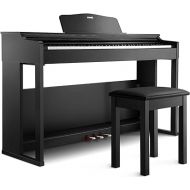 Donner DDP-100S 88-Key Digital Piano with MIDI, 200 Sounds/Rhythms, Bench - Home Bundle for Beginner/Pro