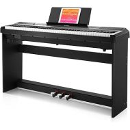 Donner DEP-10 Digital Piano 88 Key Semi-Weighted, Full-Size Electric Piano Portable Keyboard for Beginners, with Furniture Stand, Triple Pedals, Power Supply