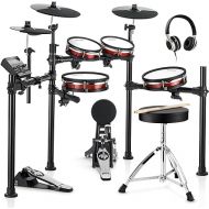 Donner DED-200 MAX Electronic Drum Set with Industry Standard Mesh Heads, 10'' Snare, 10'' Tom3, 12'' Crash, 450+ Authentic Sounds for Optimal Performance and Feel NEW