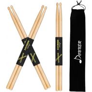 Donner Drum Sticks, 3 Pairs 5A Drumsticks Classic Maple Wood Snare Drumsticks With Carrying Bag, Christmas Birthday Gift, Great Holiday