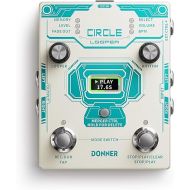 Donner Circle Looper Pedal Drum Machine, 2 in 1 Drum Looper Stereo Guitar Loop Pedals, 40 Slots 160 mins Loop with 110 Drum Grooves, Tap Tempo, Fade Out