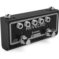 Donner Reverb Delay Pedal 2 in 1 Effects for Electric Guitar, Pedalboards, Revecho Pedal, 2 Modes with Tap Tempo Delay Guitar Effect Pedal