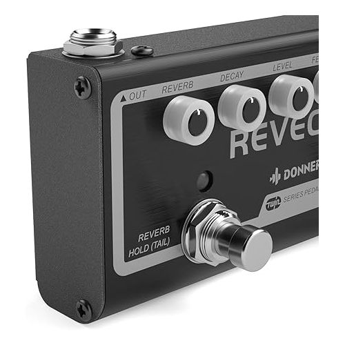  Donner Reverb Delay Pedal 2 in 1 Effects for Electric Guitar, Pedalboards, Revecho Pedal, 2 Modes with Tap Tempo Delay Guitar Effect Pedal