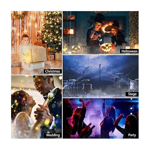  Donner Fog Machine with 13 Colors, 500W and 2000CFM Party Smoke Machine with RGB LED Light, Indicate Light Automatic Control with 2 Wireless Remote Controls for Halloween Festival Wedding