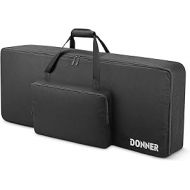 Donner 61 Key Keyboard Case, Portable Electric Piano Keyboard Gig Bag, Waterproof Durable 600D Nylon Oxford Cloth, 10mm Cotton Padded, 41