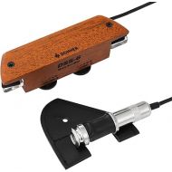 Donner Acoustic Guitar Pickup, DSS-6 Guitar Pickups Passive Mahogany Soundhole Pickup with Humbucker Volume Tone Control, Fits 3.8” to 3.94” Soundhole Diameter