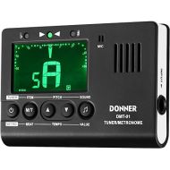 Donner Metronome Tuner for All Instruments - Guitar, Bass, Violin, Ukulele, Trumpet, Chromatic, Clarinet, Flute, 3 in 1 Digital Metronome with Tuner/Metronome/Tone Generator, DMT-01