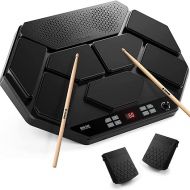 Donner Electronic Drum Set, Electric Tabletop Drum Kit - Portable Drum Pad Machine with Digital Panel, Headphones Jack, Built-in Speakers, PC Connection Support, Ideal Holiday Gift for Kids(DED 50T)