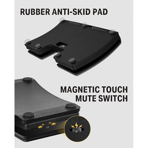  Donner Wireless Page Turner Pedal for Tablets Phone Foot Pedal Rechargeable,Black