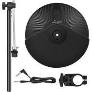 Donner Mute Cymbal Set with 12-inch Cymbals For electric drum kit, Signal Cable, Rack Clamp, And More Stable Iron Metal Bracket (For DED-200/300/400 Expansion)