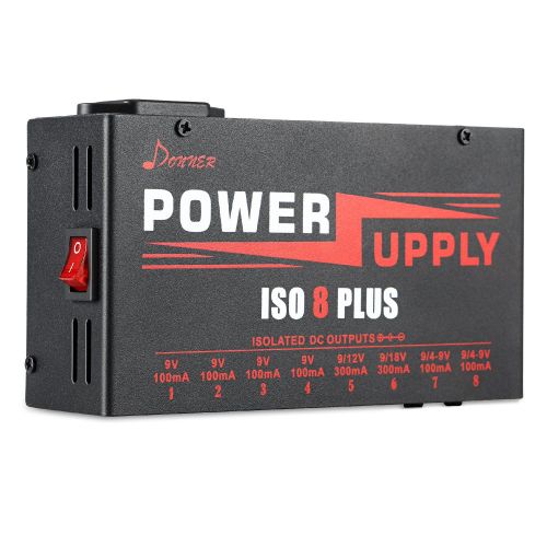  Donner Guitar Effect Pedals Power Supply DP-4 8 Plus Isolated Output for 9/12/18V 4~9V Pedals