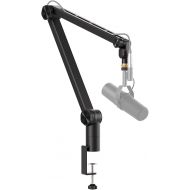 Donner Boom Arm, Adjustable Mic Stand on Desk with 3/8'' to 5/8'' Screw Adapter, Heavy Duty ALU Mic Stand up to 4.2 lbs, Microphone Arm with Cable Management Design for Gaming, Podcast, Recording