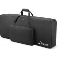 Donner 61 Key Keyboard Case Electric Piano 10MM Padded Gig Bag 40x16x6 Waterproof 600D Nylon Oxford Black