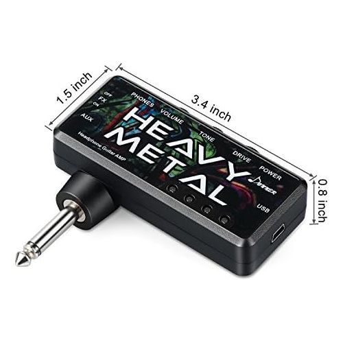  Donner Guitar Headphone AMP Heavy Metal Pocket FX Chorus Rechargeable Mini Practice Amplifier