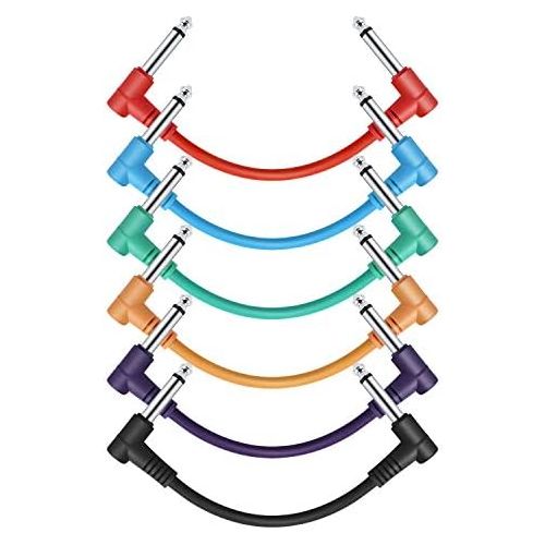  Donner 6 Inch Colored Guitar Effect Pedal Patch Cables 6 Packs