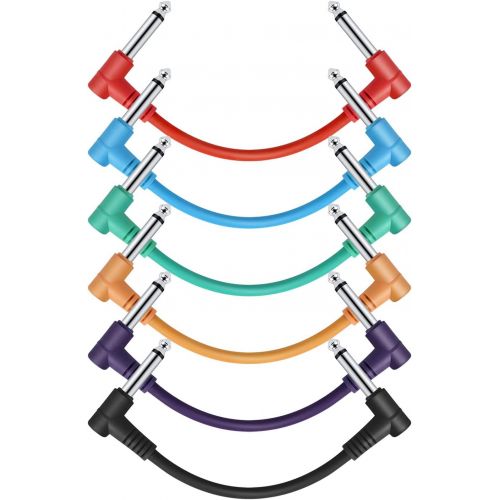  Donner 6 Inch Colored Guitar Effect Pedal Patch Cables 6 Packs