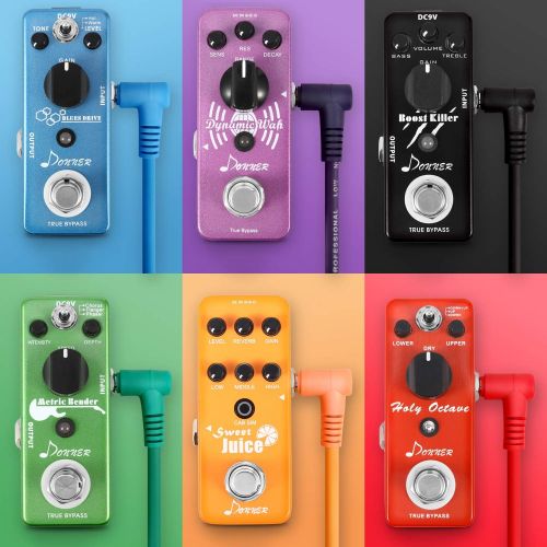  Donner 6 Inch Colored Guitar Effect Pedal Patch Cables 6 Packs