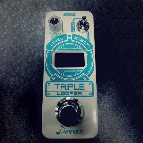  Donner Triple Looper Guitar Effect Pedal with Time Progress Bar Display 3 Slots for Saving Loop Tracks