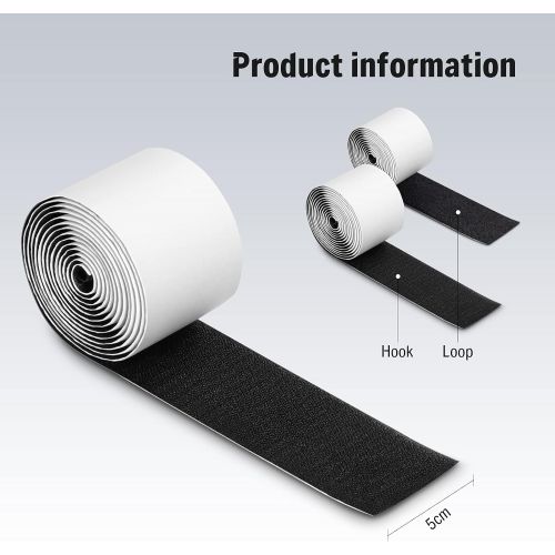  Donner Pedalboard Pedal Tape，Guitar Pedal Board Mounting Tape Length 2M Width 5CM Hook + Loop