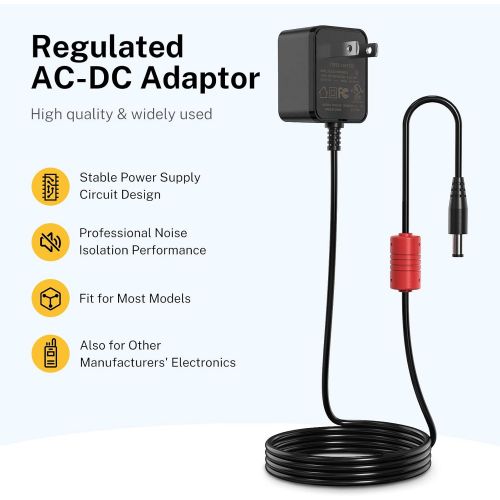  Donner DPA-100 Guitar Pedal Power Supply Adapter 9V DC 1A Tip Negative 5 Way Daisy Chain Cables for Effect Pedal