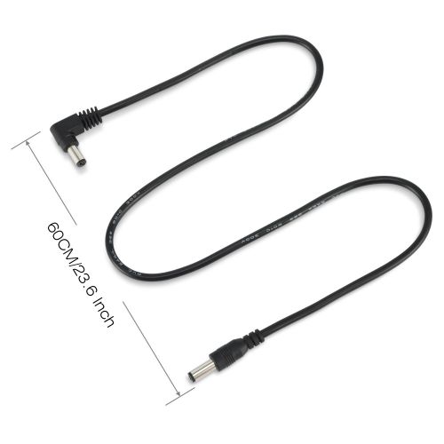  Donner Guitar Pedal Power DC Cable, 60 cm Effect Power Supply Cord - 10 Pack, Male to Male