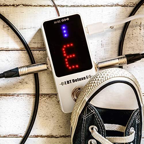  Donner Tuner Pedal, DT Deluxe Chromatic Guitar Tuner Pedal for Electric Guitar and Bass ± 1 Cent USB or 9V Power Supply True Bypass