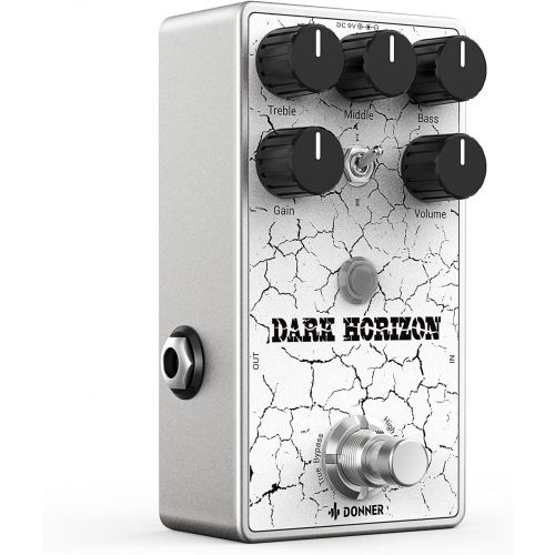  Donner Guitar Distortion Pedal, Dark Horizon Crunch Distortion Classic British Distortion Effect with 3-Band EQ True Bypass