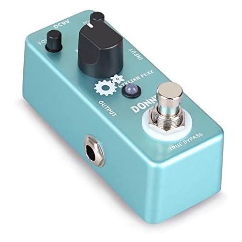  Donner Fuzz Pedal, Stylish Fuzz Guitar Pedal, Classic Mini Fuzz Pedal for Electric Guitar True Bypass