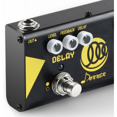  Donner Multi Guitar Effect Pedal Alpha Cruncher 3 Type Effects Delay Chorus Distortion Pedal with Adapter
