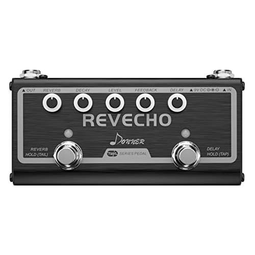  Donner Revecho Reverb Delay Pedal 2 Modes Guitar Effect Pedal Tap Tempo Delay