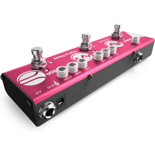  Donner Multi Effect Pedal Chain Alpha Acoustic 3 Guitar Effect Modes Acoustic Preamp, Chorus and Hall Reverb