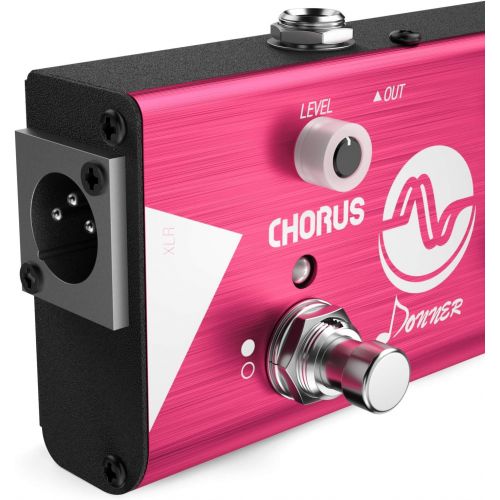  Donner Multi Effect Pedal Chain Alpha Acoustic 3 Guitar Effect Modes Acoustic Preamp, Chorus and Hall Reverb