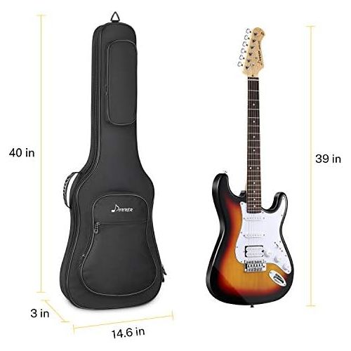  [아마존베스트]Donner 39 inch Electric Guitar Gig Bag 0.5in Padded Sponge 600D Ripstop Waterproof Nylon Dustproof Soft Case for Home Storage Travel Carrying Backpack 3 Pockets Adjustable Strap Bl