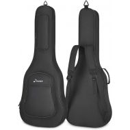 [아마존베스트]Donner 36 Inch Acoustic Guitar Gig Bag 0.3 Inch Thicken Sponge Pad 600D Thick Ripstop Waterproof Nylon Soft Carry Case Large Outer Pocket Dual Shoulder Straps Thicken Handle Black