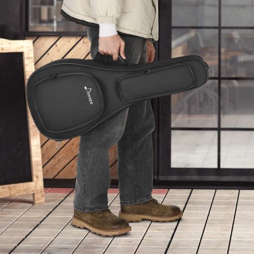  [아마존베스트]Donner 28 Inch Mandolin Gig Bag Fit A & F Style 0.5in Padded Sponge 600D Thick RipstopWaterproof Nylon Soft Carry Case Dual Adjustable Straps 2 Pockets Black for Home Storage Trav